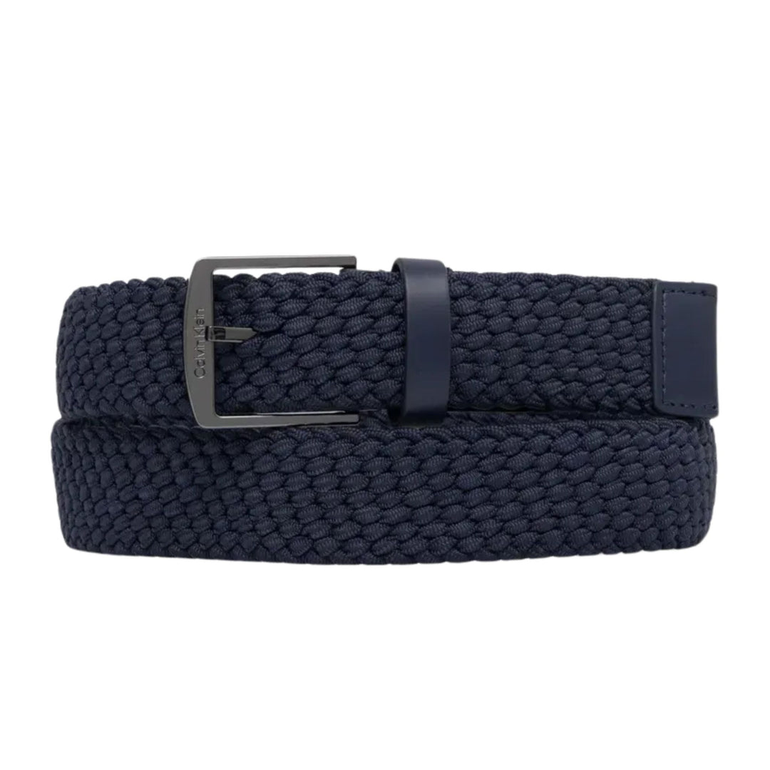 Calvin Klein-Cintura intrecciata e elasticizzata-Blu